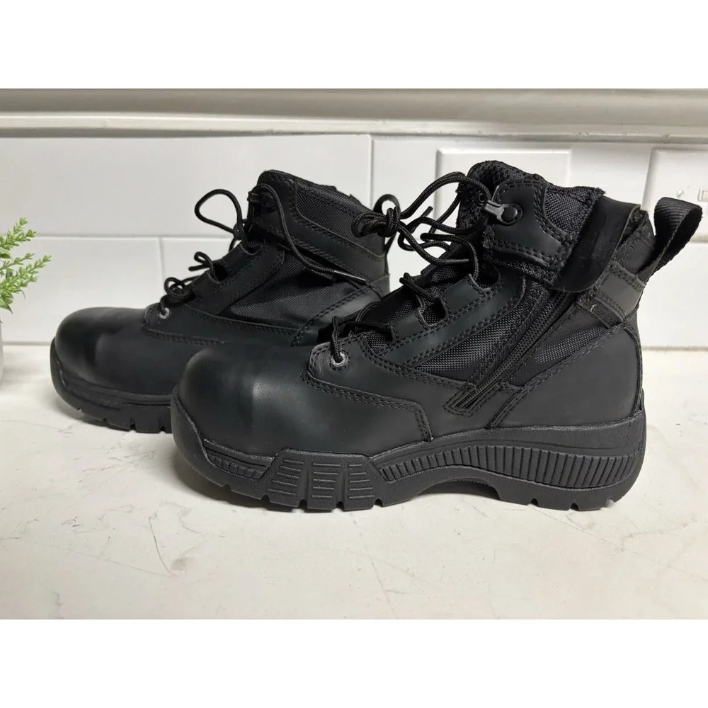 Men's Timberland PRO 379 Waterproof Leather Boots Zip Anti Fatigue Soft Toe 4.5W